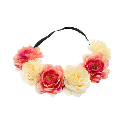 piros kék menyasszony virág korona esküvői menyasszonyi lány rózsa virág fejpánt hajpánt női műkoszorúk koszorú