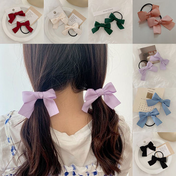 1 PC Κορεατικά παπιγιόν Scrunchies για γυναικεία κορδέλα ελαστικά μαλλιά Αξεσουάρ για τα μαλλιά παπιγιόν Αλογοουρά