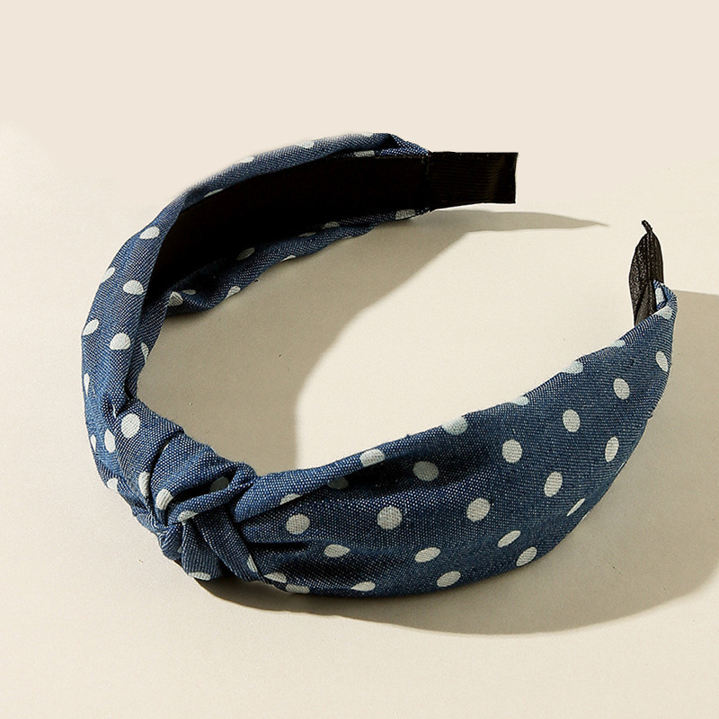 Csomós mintás farmer szövet fejpánt női lányoknak vásárlás Arclemosó hajkarika Egyszerű farmer fejdísz