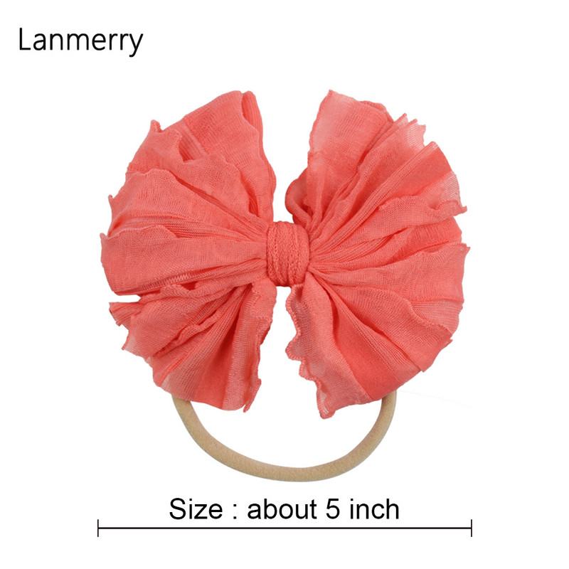 Aranyos masni baba nejlon fejpánt puha csipke lányok hajgumik divat újszülött hercegnő csecsemők hajszálak gyerekeknek tavaszi haj kiegészítők