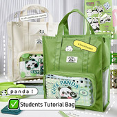 Panda Tote Školska torba Prijenosna torba za studente velikog kapaciteta Vodootporna torba za pohranu pisaćih materijala Pribor za učenje