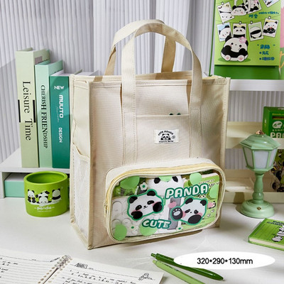 Panda Tote Školska torba Prijenosna torba za studente velikog kapaciteta Vodootporna torba za pohranu pisaćih materijala Pribor za učenje