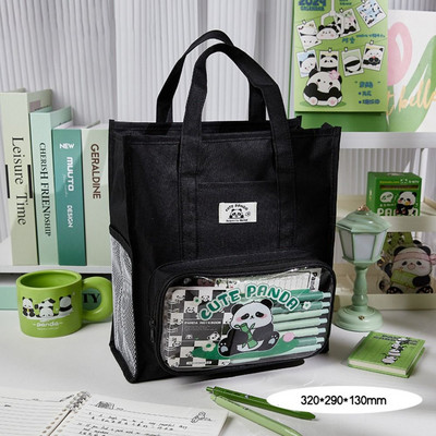 Panda Tote Školska torba Prijenosna torba za studente velikog kapaciteta Vodootporna torba za pohranu pisaćih materijala Pribor za učenje