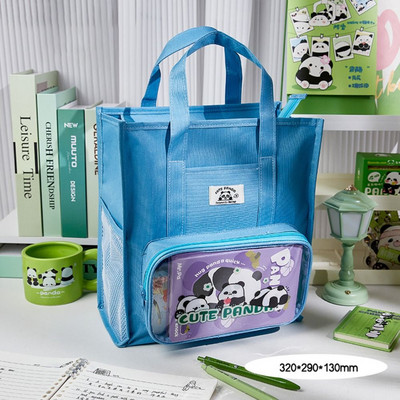 Panda Tote Školska torba Prijenosna torba za studente velikog kapaciteta Vodootporna torba za pohranu pisaćih materijala Pribor za učenje