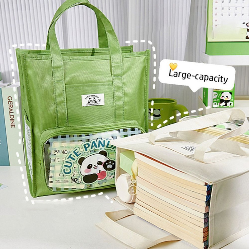 Panda Tote Školska torba Prijenosna torba za studente velikog kapaciteta Vodootporna torba za pohranu pisaćih materijala Pribor za učenje