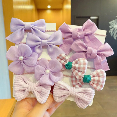 10 tk/komplekt suur vibu lillelised elastsed juuksepaelad lastele tüdrukud armsad juukselipsud mood peapaelad juukseaksessuaarid kummipael lastele