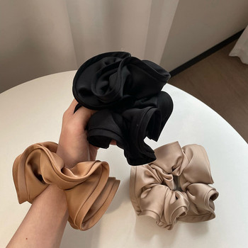 Oversized Satin Scrunchies Hair Ties Γυναικεία Πολυτελή Vintage Large ελαστική ζώνη μαλλιών Διχτυωτό Scrunchy γυναικεία αξεσουάρ μαλλιών για κορίτσια