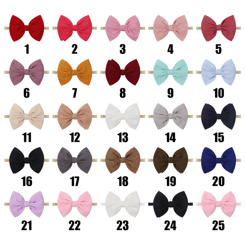 Φιόγκοι με υφή με ραβδώσεις 4,5" Ελαστική νάιλον κορδέλα κεφαλής για κορίτσια Χαριτωμένο κλιπ μαλλιών για βρέφη Αξεσουάρ μαλλιών για παιδιά