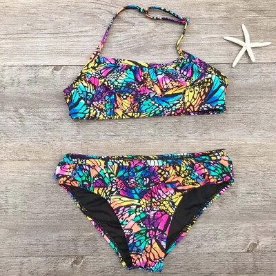 Dvodijelni kupaći kostimi za djevojčice Bikini print sa cvjetićima Bikini set za djevojčice Kupaći kostim Dječji kupaći kostimi Dječji kupaći kostimi Odjeća za plažu za djevojčice