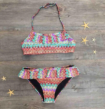 Dvodijelni kupaći kostimi za djevojčice Bikini print sa cvjetićima Bikini set za djevojčice Kupaći kostim Dječji kupaći kostimi Dječji kupaći kostimi Odjeća za plažu za djevojčice