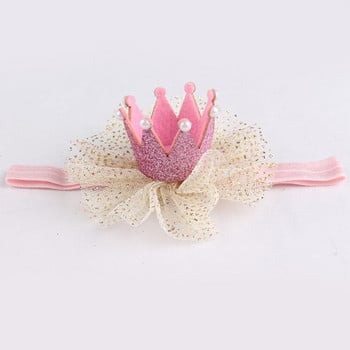 Cute Kids Baby Girl Toddler Lace Crown Hair Band Αξεσουάρ κεφαλής