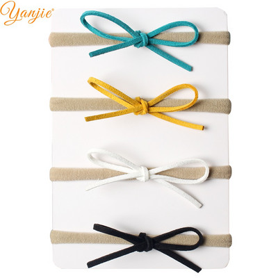 4db/szett Lányok Velúr tömör masni rugalmas nylon fejpánt 2023 lányoknak és gyerekeknek nylon fejpánt haj masni lányoknak hajkiegészítők