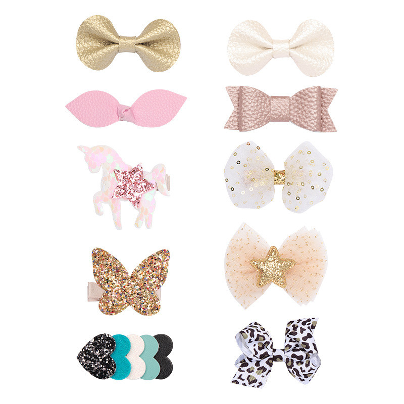 1 KOM Lytwtw's Baby PU jednorog traka za kosu Traka za kosu Traka za glavu za djevojčice Elastična novorođenčad Dodaci za kosu Odjeća