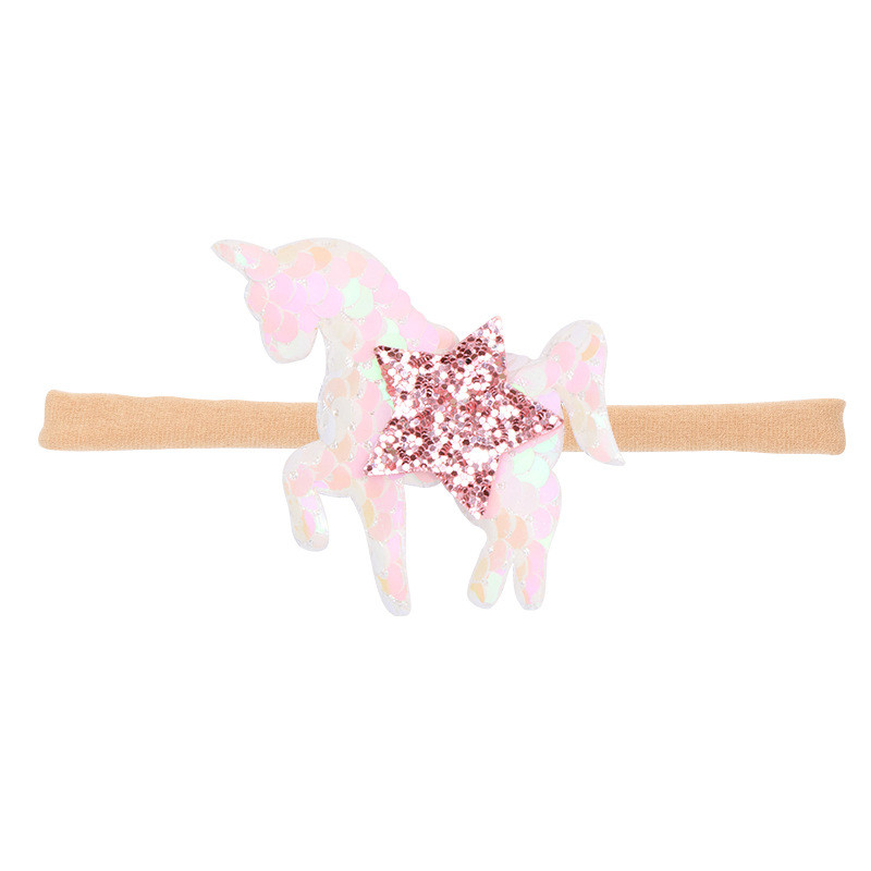1 KOM Lytwtw's Baby PU jednorog traka za kosu Traka za kosu Traka za glavu za djevojčice Elastična novorođenčad Dodaci za kosu Odjeća