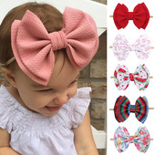 YANJIE 2023 New Arrival 6" Μαλλιά Φιόγκοι Νάιλον Κεφαλοδέτες Ύφασμα Elastic Baby Headband Αξεσουάρ μαλλιών για κορίτσια DIY Headwear Hairband