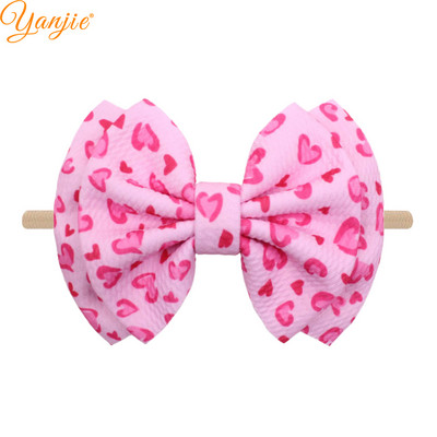 YANJIE 2023 New Arrival 6" Μαλλιά Φιόγκοι Νάιλον Κεφαλοδέτες Ύφασμα Elastic Baby Headband Αξεσουάρ μαλλιών για κορίτσια DIY Headwear Hairband