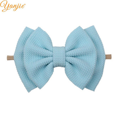 YANJIE 2023 New Arrival 6" Μαλλιά Φιόγκοι Νάιλον Κεφαλοδέτες Ύφασμα Elastic Baby Headband Αξεσουάρ μαλλιών για κορίτσια DIY Headwear Hairband