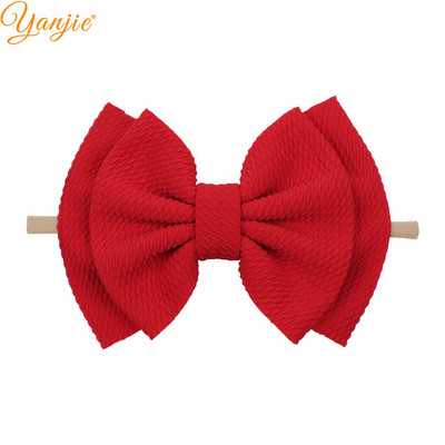 YANJIE 2023 New Arrival 6" Μαλλιά Φιόγκοι Νάιλον Κεφαλοδέτες Ύφασμα Elastic Baby Headband Αξεσουάρ μαλλιών για κορίτσια DIY Headwear Hairband