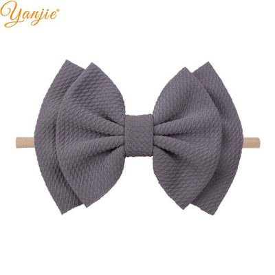YANJIE 2023 New Arrival 6" Μαλλιά Φιόγκοι Νάιλον Κεφαλοδέτες Ύφασμα Elastic Baby Headband Αξεσουάρ μαλλιών για κορίτσια DIY Headwear Hairband
