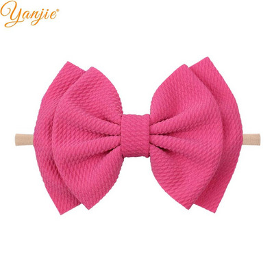 YANJIE 2023 New Arrival 6" Μαλλιά Φιόγκοι Νάιλον Κεφαλοδέτες Ύφασμα Elastic Baby Headband Αξεσουάρ μαλλιών για κορίτσια DIY Headwear Hairband
