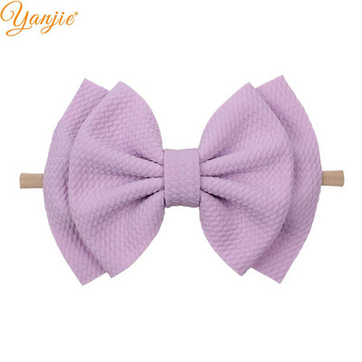 YANJIE 2023 New Arrival 6" Μαλλιά Φιόγκοι Νάιλον Κεφαλοδέτες Ύφασμα Elastic Baby Headband Αξεσουάρ μαλλιών για κορίτσια DIY Headwear Hairband