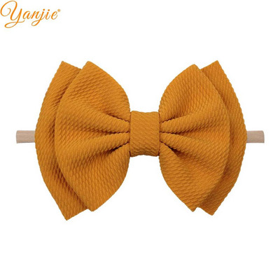 YANJIE 2023 New Arrival 6" Μαλλιά Φιόγκοι Νάιλον Κεφαλοδέτες Ύφασμα Elastic Baby Headband Αξεσουάρ μαλλιών για κορίτσια DIY Headwear Hairband
