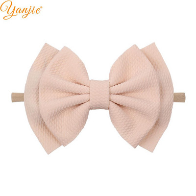 YANJIE 2023 New Arrival 6" Μαλλιά Φιόγκοι Νάιλον Κεφαλοδέτες Ύφασμα Elastic Baby Headband Αξεσουάρ μαλλιών για κορίτσια DIY Headwear Hairband