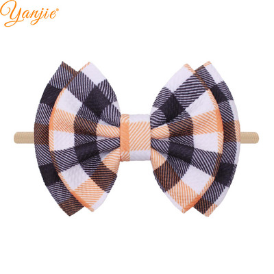YANJIE 2023 New Arrival 6" Μαλλιά Φιόγκοι Νάιλον Κεφαλοδέτες Ύφασμα Elastic Baby Headband Αξεσουάρ μαλλιών για κορίτσια DIY Headwear Hairband