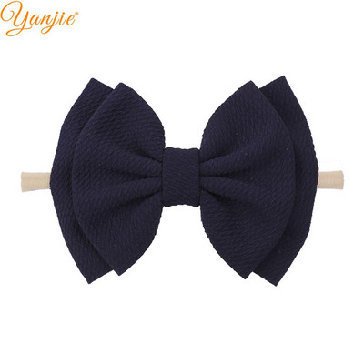 YANJIE 2023 New Arrival 6" Μαλλιά Φιόγκοι Νάιλον Κεφαλοδέτες Ύφασμα Elastic Baby Headband Αξεσουάρ μαλλιών για κορίτσια DIY Headwear Hairband