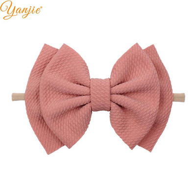 YANJIE 2023 New Arrival 6" Μαλλιά Φιόγκοι Νάιλον Κεφαλοδέτες Ύφασμα Elastic Baby Headband Αξεσουάρ μαλλιών για κορίτσια DIY Headwear Hairband