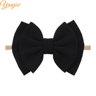 YANJIE 2023 New Arrival 6" Μαλλιά Φιόγκοι Νάιλον Κεφαλοδέτες Ύφασμα Elastic Baby Headband Αξεσουάρ μαλλιών για κορίτσια DIY Headwear Hairband