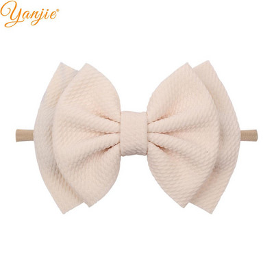 YANJIE 2023 New Arrival 6" Μαλλιά Φιόγκοι Νάιλον Κεφαλοδέτες Ύφασμα Elastic Baby Headband Αξεσουάρ μαλλιών για κορίτσια DIY Headwear Hairband