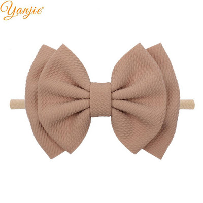 YANJIE 2023 New Arrival 6" Μαλλιά Φιόγκοι Νάιλον Κεφαλοδέτες Ύφασμα Elastic Baby Headband Αξεσουάρ μαλλιών για κορίτσια DIY Headwear Hairband