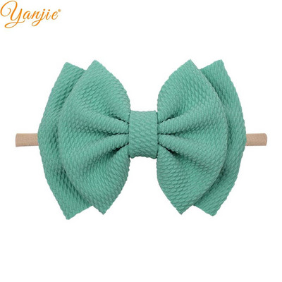 YANJIE 2023 New Arrival 6" Μαλλιά Φιόγκοι Νάιλον Κεφαλοδέτες Ύφασμα Elastic Baby Headband Αξεσουάρ μαλλιών για κορίτσια DIY Headwear Hairband