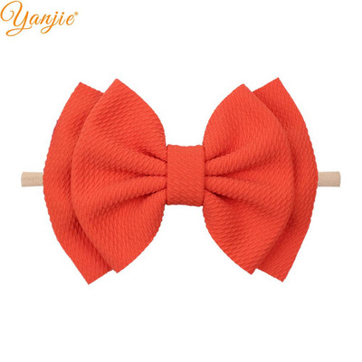 YANJIE 2023 New Arrival 6" Μαλλιά Φιόγκοι Νάιλον Κεφαλοδέτες Ύφασμα Elastic Baby Headband Αξεσουάρ μαλλιών για κορίτσια DIY Headwear Hairband