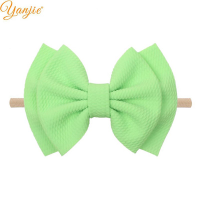 YANJIE 2023 New Arrival 6" Μαλλιά Φιόγκοι Νάιλον Κεφαλοδέτες Ύφασμα Elastic Baby Headband Αξεσουάρ μαλλιών για κορίτσια DIY Headwear Hairband
