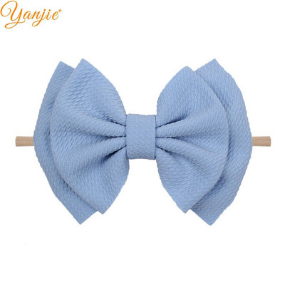 YANJIE 2023 New Arrival 6" Μαλλιά Φιόγκοι Νάιλον Κεφαλοδέτες Ύφασμα Elastic Baby Headband Αξεσουάρ μαλλιών για κορίτσια DIY Headwear Hairband