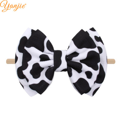 YANJIE 2023 New Arrival 6" Μαλλιά Φιόγκοι Νάιλον Κεφαλοδέτες Ύφασμα Elastic Baby Headband Αξεσουάρ μαλλιών για κορίτσια DIY Headwear Hairband