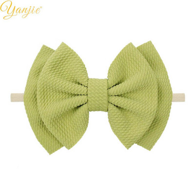 YANJIE 2023 New Arrival 6" Μαλλιά Φιόγκοι Νάιλον Κεφαλοδέτες Ύφασμα Elastic Baby Headband Αξεσουάρ μαλλιών για κορίτσια DIY Headwear Hairband