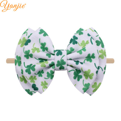 YANJIE 2023 New Arrival 6" Μαλλιά Φιόγκοι Νάιλον Κεφαλοδέτες Ύφασμα Elastic Baby Headband Αξεσουάρ μαλλιών για κορίτσια DIY Headwear Hairband