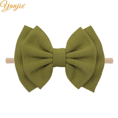 YANJIE 2023 New Arrival 6" Μαλλιά Φιόγκοι Νάιλον Κεφαλοδέτες Ύφασμα Elastic Baby Headband Αξεσουάρ μαλλιών για κορίτσια DIY Headwear Hairband