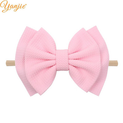 YANJIE 2023 New Arrival 6" Μαλλιά Φιόγκοι Νάιλον Κεφαλοδέτες Ύφασμα Elastic Baby Headband Αξεσουάρ μαλλιών για κορίτσια DIY Headwear Hairband