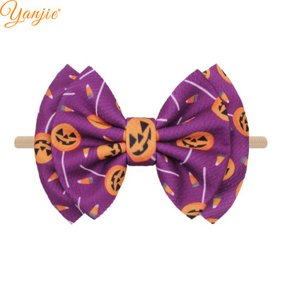 YANJIE 2023 New Arrival 6" Μαλλιά Φιόγκοι Νάιλον Κεφαλοδέτες Ύφασμα Elastic Baby Headband Αξεσουάρ μαλλιών για κορίτσια DIY Headwear Hairband
