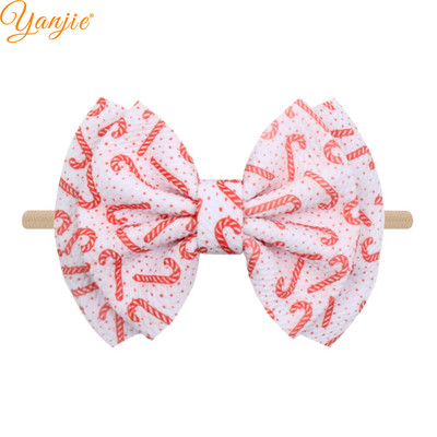 YANJIE 2023 New Arrival 6" Μαλλιά Φιόγκοι Νάιλον Κεφαλοδέτες Ύφασμα Elastic Baby Headband Αξεσουάρ μαλλιών για κορίτσια DIY Headwear Hairband