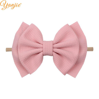 YANJIE 2023 New Arrival 6" Μαλλιά Φιόγκοι Νάιλον Κεφαλοδέτες Ύφασμα Elastic Baby Headband Αξεσουάρ μαλλιών για κορίτσια DIY Headwear Hairband