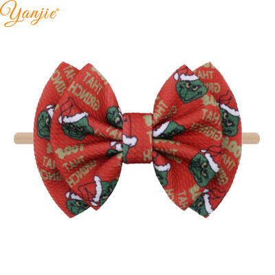 YANJIE 2023 New Arrival 6" Μαλλιά Φιόγκοι Νάιλον Κεφαλοδέτες Ύφασμα Elastic Baby Headband Αξεσουάρ μαλλιών για κορίτσια DIY Headwear Hairband