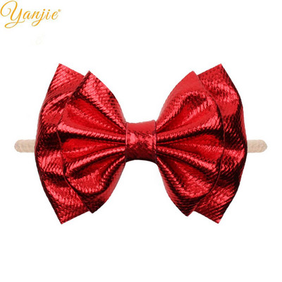 YANJIE 2023 New Arrival 6" Μαλλιά Φιόγκοι Νάιλον Κεφαλοδέτες Ύφασμα Elastic Baby Headband Αξεσουάρ μαλλιών για κορίτσια DIY Headwear Hairband