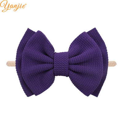 YANJIE 2023 New Arrival 6" Μαλλιά Φιόγκοι Νάιλον Κεφαλοδέτες Ύφασμα Elastic Baby Headband Αξεσουάρ μαλλιών για κορίτσια DIY Headwear Hairband