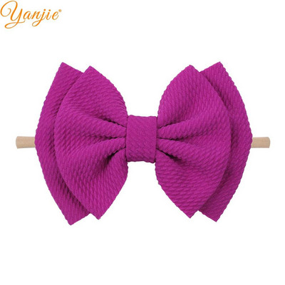 YANJIE 2023 New Arrival 6" Μαλλιά Φιόγκοι Νάιλον Κεφαλοδέτες Ύφασμα Elastic Baby Headband Αξεσουάρ μαλλιών για κορίτσια DIY Headwear Hairband