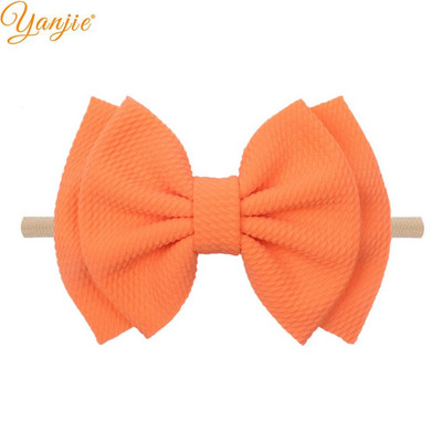 YANJIE 2023 New Arrival 6" Μαλλιά Φιόγκοι Νάιλον Κεφαλοδέτες Ύφασμα Elastic Baby Headband Αξεσουάρ μαλλιών για κορίτσια DIY Headwear Hairband